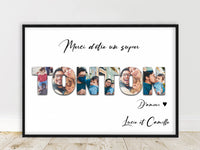 Cadeau pour Tata, cadeau pour Marraine, PROMO, Affiche photo mot personnalisé, Affiche bon anniversaire Mamie, texte personnalisable