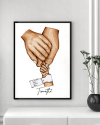 Affiche Bébé Personnalisée Avec Bracelet De Naissance - Imprimée Et Expédiée Depuis La France - Cadeau Unique Pour Chambre D'enfant - Idée Cadeau Fête Des Mères Et Des Pères