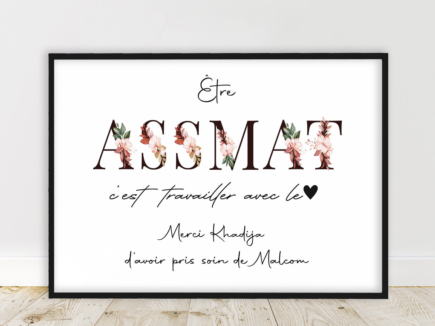 Cadeau pour ATSEM - Fabrication Française - Affiche personnalisable - A4 ou A3 - cadeau pour nounou, cadeau pour atsem, crèche, école, sport