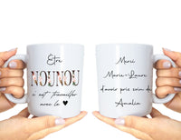 Tasse Personnalisée - Cadeau Français - Cadeau de Remerciement Ecole - Mug Nounou, Atsem, Maîtresse, Aesh - Expédiée sous 48h