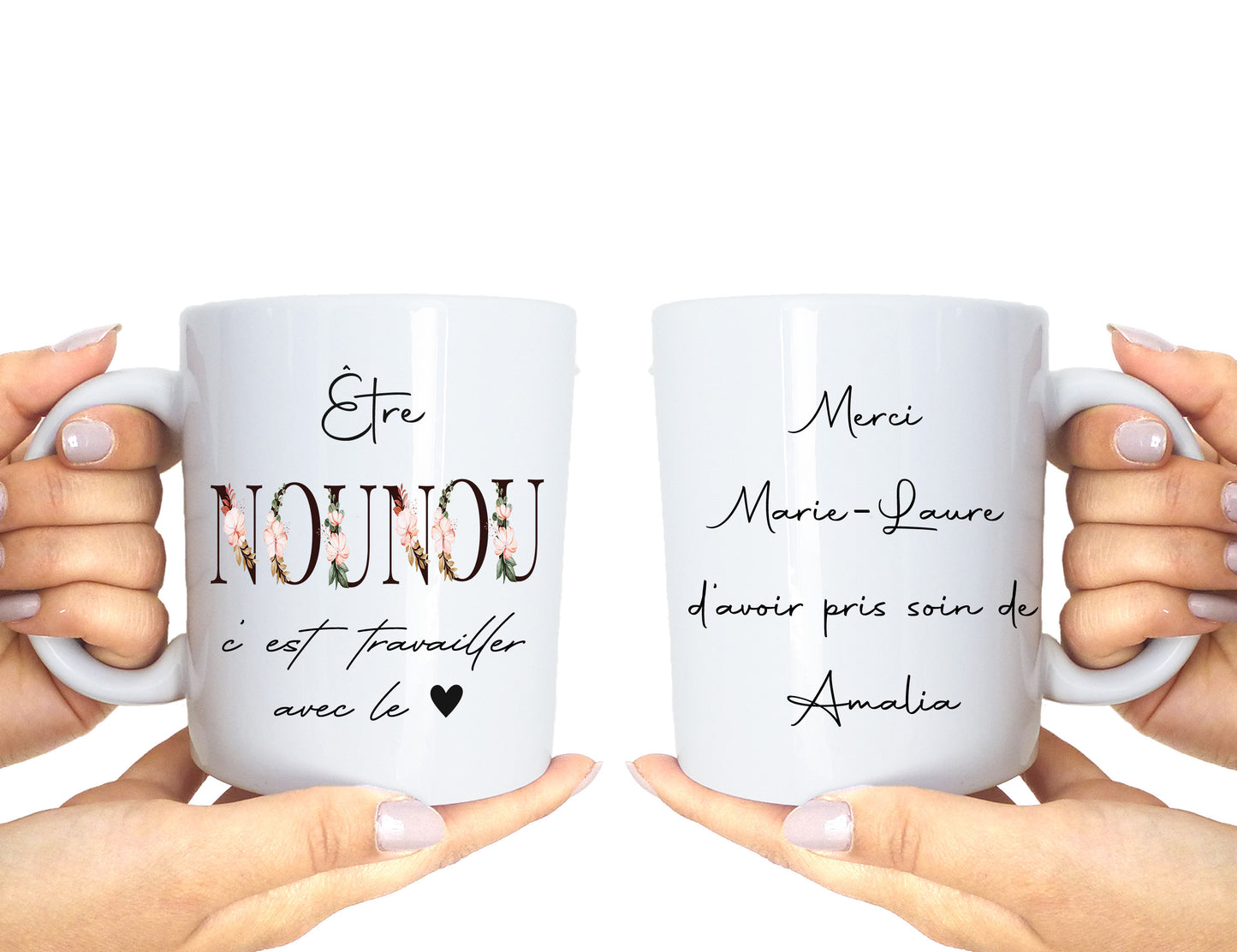 Tasse personnalisée - Fait Main en France - Mug - Cadeau Pas Cher et Original - Mug pour Atsem, Maîtresse, Nounou, Aesh - Livraison rapide