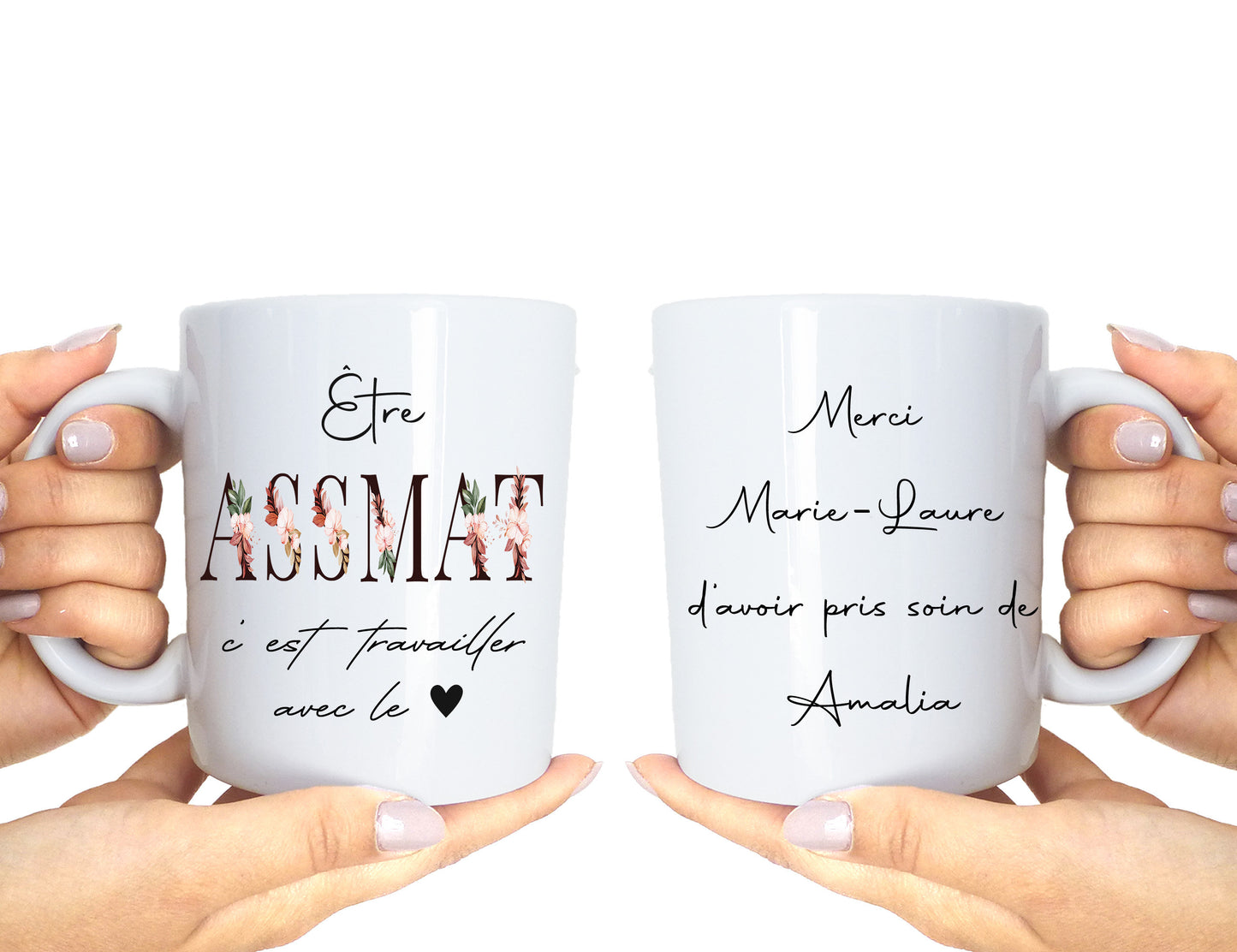 Tasse personnalisée - Fait Main en France - Mug - Cadeau Pas Cher et Original - Mug pour Atsem, Maîtresse, Nounou, Aesh - Livraison rapide