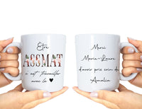 Tasse personnalisée - Fait Main en France - Mug - Cadeau Pas Cher et Original - Mug pour Atsem, Maîtresse, Nounou, Aesh - Livraison rapide