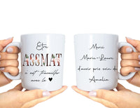 Tasse Personnalisée - Artisanat Français - Idée Cadeau Mug Original - Cadeau de Fin d'Année Scolaire - Merci Maîtresse, Atsem, Nounou, Aesh - Expédiée en 48 heures