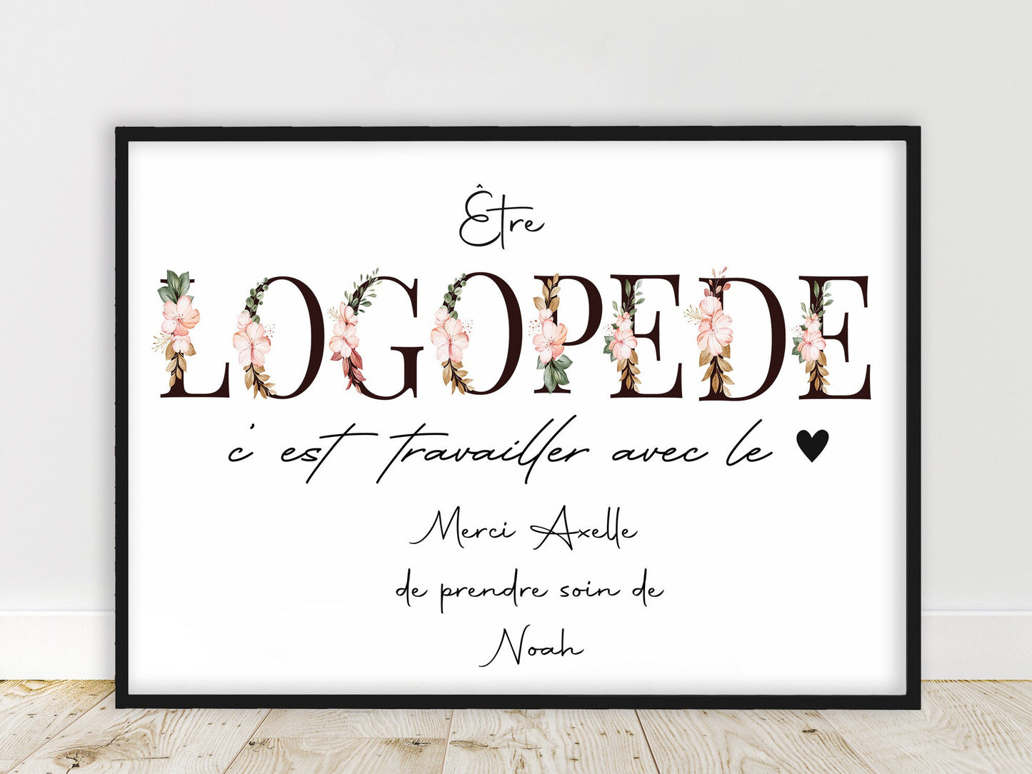 Cadeau personnalisé pour Logopéde Belgique - Affiche A3 ou A4 - Idée Cadeau pour Orthophoniste, pédiatre - Cadeau pour logopédiste