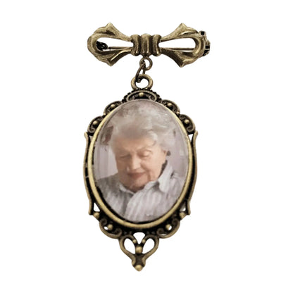 Médaillon commémoratif mariage avec photo.