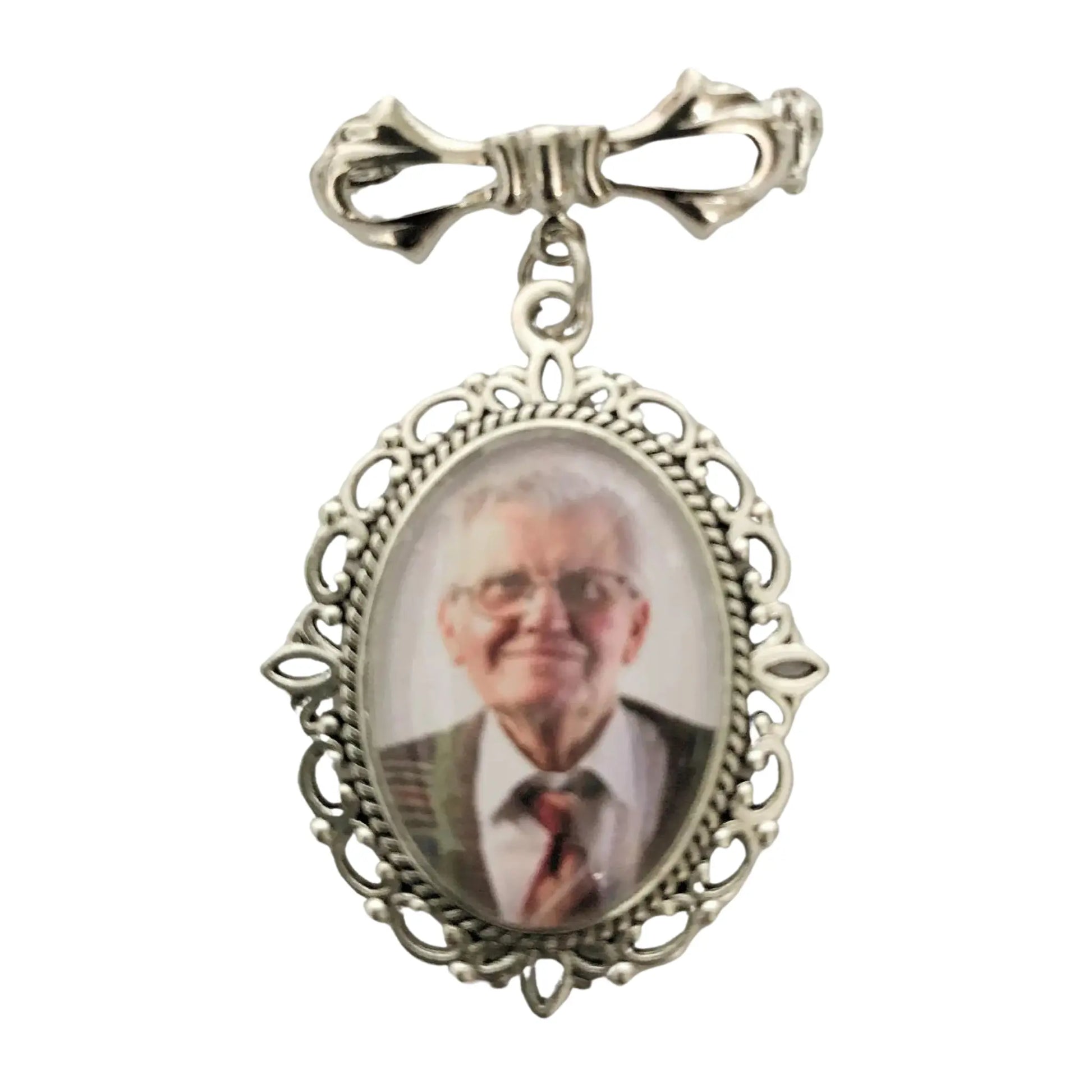 Bijou médaillon de mariage personnalisé avec la photo d’un être cher.