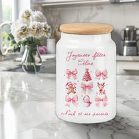 Pot à biscuits gourmand - Idée Cadeau de Noël Abordable et utile - Cadeau français et fait main - Personnalisation texte, prénom, motif