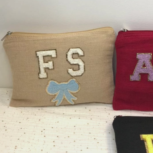 Pochette - Trousse de Toilette Personnalisable - Artisanat Français - Idée Cadeau Originale - Accessoire Personnalisé et Pas Cher
