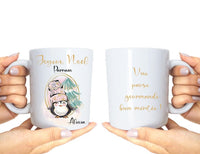 Mug Personnalisé avec Prénom - Cadeau de Noël Unique - Parfait pour Maîtresse, Atsem, Aesh - Cadeau Personnalisé Français