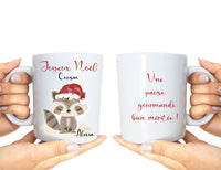 Mug Personnalisé avec Prénom - Cadeau de Noël Unique - Parfait pour Maîtresse, Atsem, Aesh - Cadeau Personnalisé Français