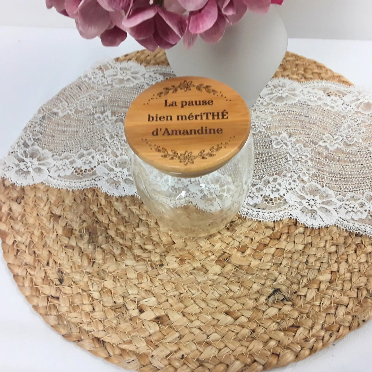 Tasse verre double paroi - Gravure personnalisée - Atelier Français